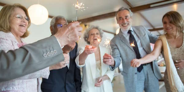 Older Adults with Sparklers