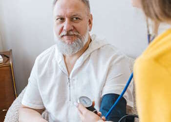 Older Man Blood Pressure Cuff