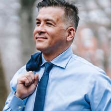 Man Jacket Over Shoulder