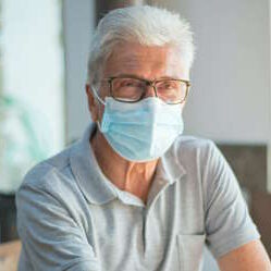 Older Man Wearing Mask
